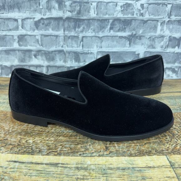 Zara Velvet Tassel Black Dress Loafers Shoes Mens Size US 8 / EU 41 New main image 5